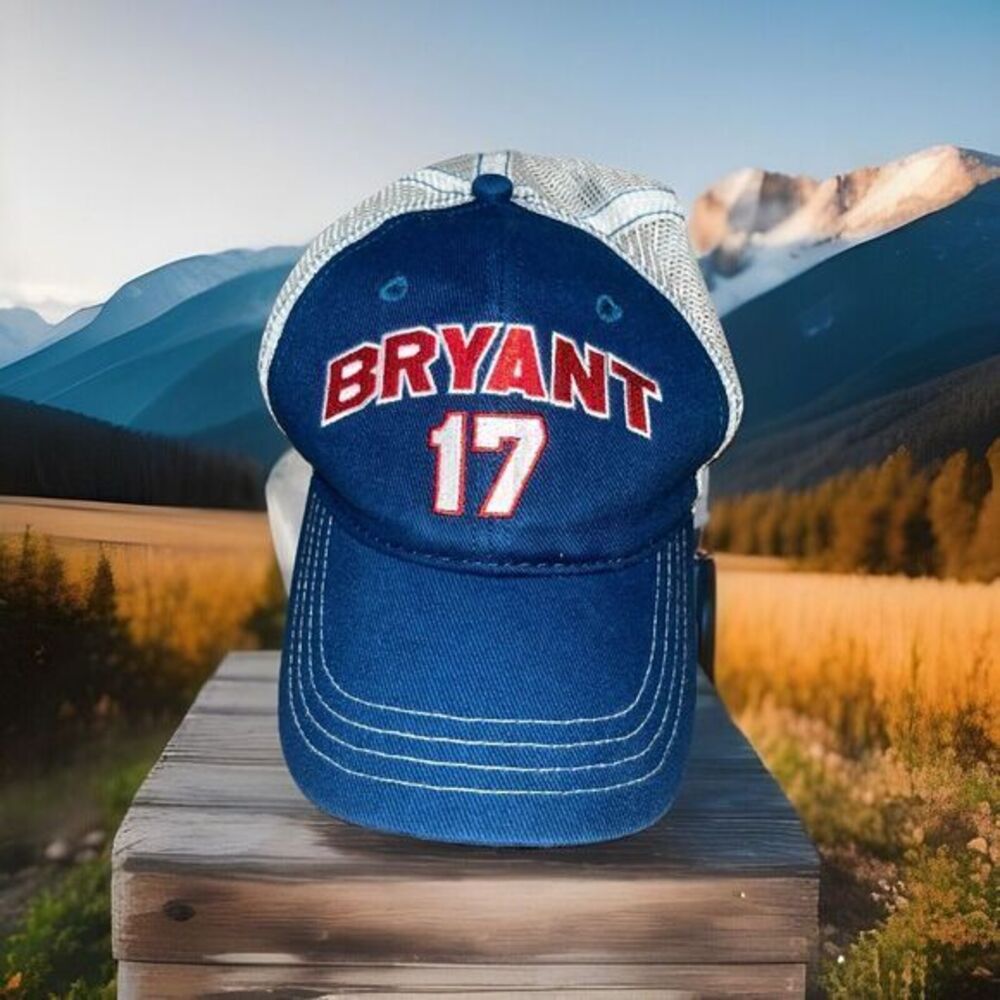 New Chicago Cubs #17 Kris Bryant MLB Players Choice Blue Snapback OSFA Hat gym